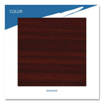 OfficeWorks Wood Folding Table, Round, 60" x 29", Mahogany Top, Gray Base