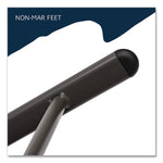 Rough n Ready Commercial Folding Chair, Supports Up to 350 lb, 15.25" Seat Height, Platinum Seat, Platinum Back, Black Base