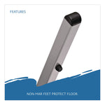 Rough n Ready Stack Chair, Supports Up to 500 lb, 17.5" Seat Height, Black Seat, Black Back, Silver Base, 4/Carton