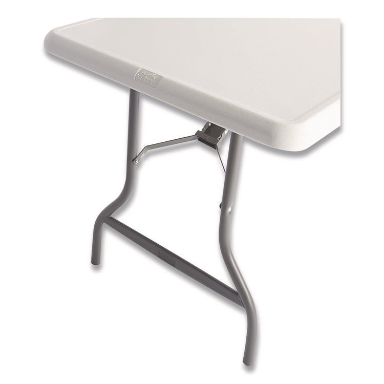 IndestrucTable Industrial Folding Table, Rectangular, 60" x 30" x 29", Platinum