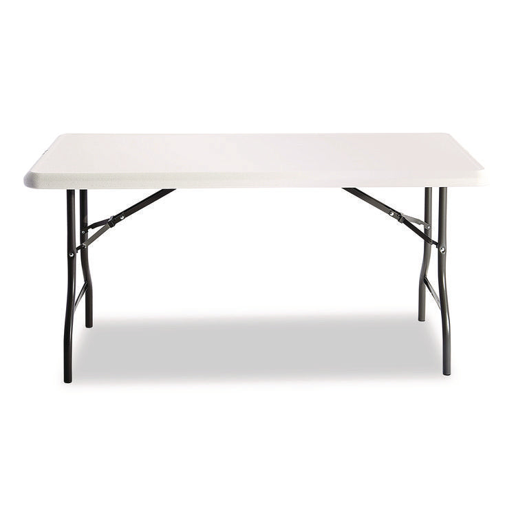 IndestrucTable Industrial Folding Table, Rectangular, 60" x 30" x 29", Platinum