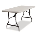 IndestrucTable Industrial Folding Table, Rectangular, 60" x 30" x 29", Platinum