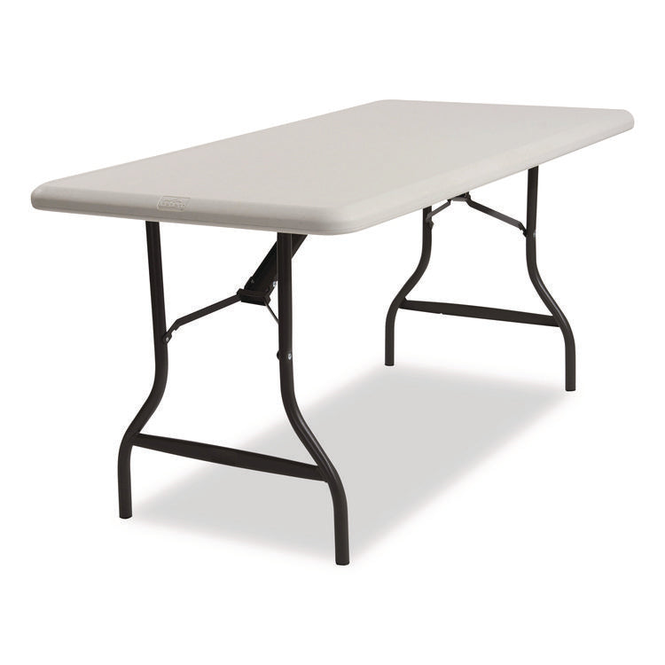 IndestrucTable Industrial Folding Table, Rectangular, 60" x 30" x 29", Platinum