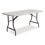 IndestrucTable Industrial Folding Table, Rectangular, 60" x 30" x 29", Platinum