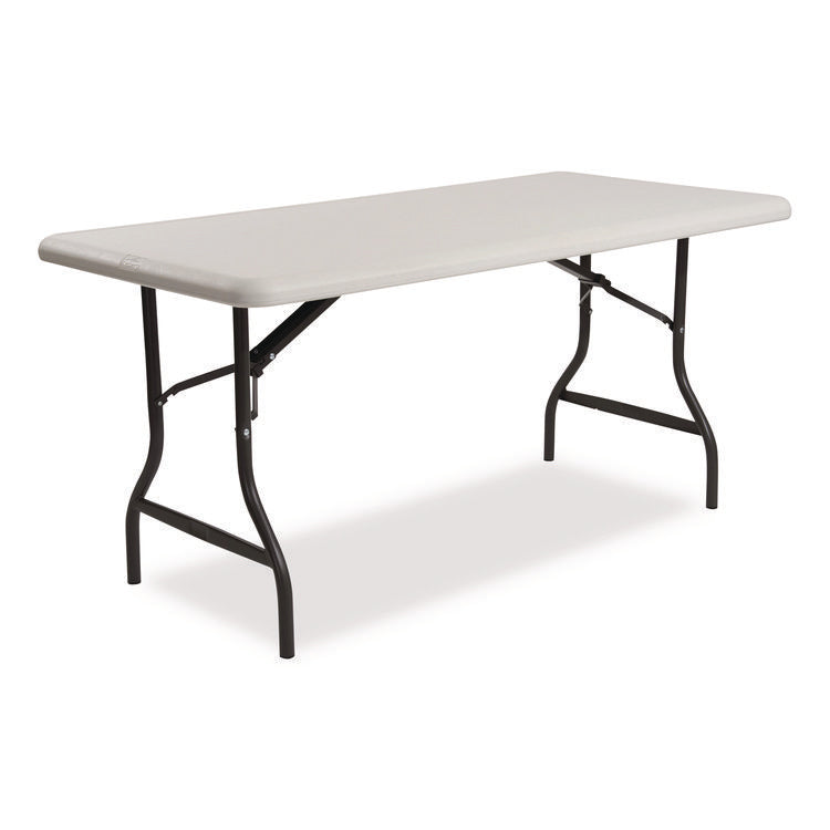 IndestrucTable Industrial Folding Table, Rectangular, 60" x 30" x 29", Platinum