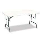 IndestrucTable Industrial Folding Table, Rectangular, 60" x 30" x 29", Platinum