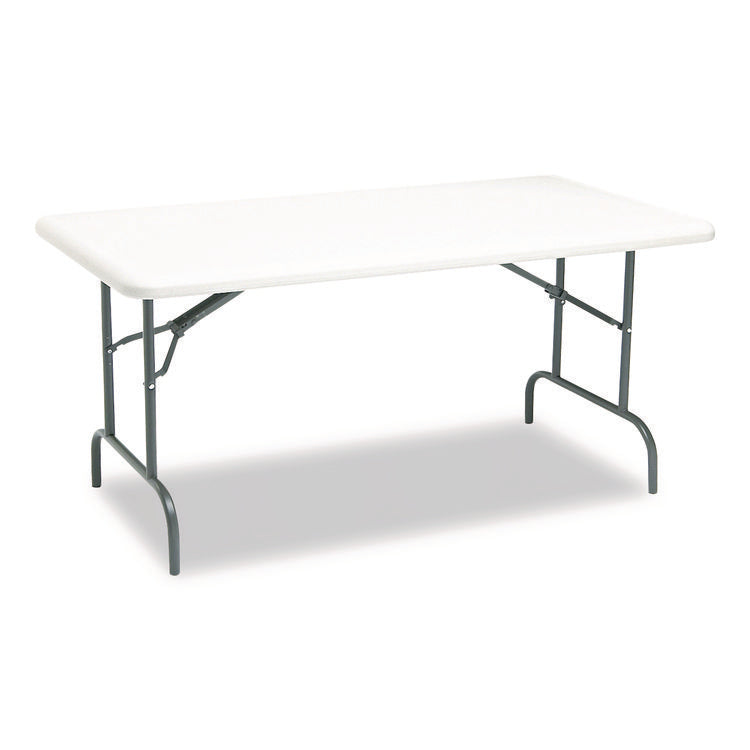 IndestrucTable Industrial Folding Table, Rectangular, 60" x 30" x 29", Platinum