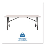 IndestrucTable Industrial Folding Table, Rectangular, 72" x 30" x 29", Platinum