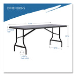IndestrucTable Industrial Folding Table, Rectangular, 72" x 30" x 29", Charcoal