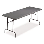 IndestrucTable Industrial Folding Table, Rectangular, 72" x 30" x 29", Charcoal