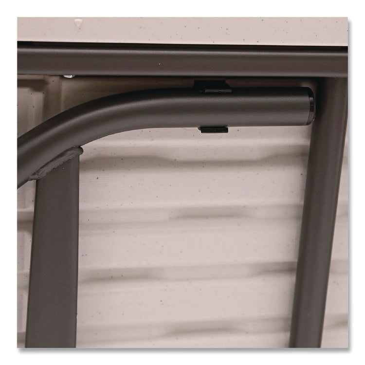 IndestrucTable Industrial Folding Table, Rectangular, 96" x 30" x 29", Platinum