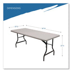 IndestrucTable Industrial Folding Table, Rectangular, 96" x 30" x 29", Platinum