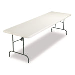 IndestrucTable Industrial Folding Table, Rectangular, 96" x 30" x 29", Platinum