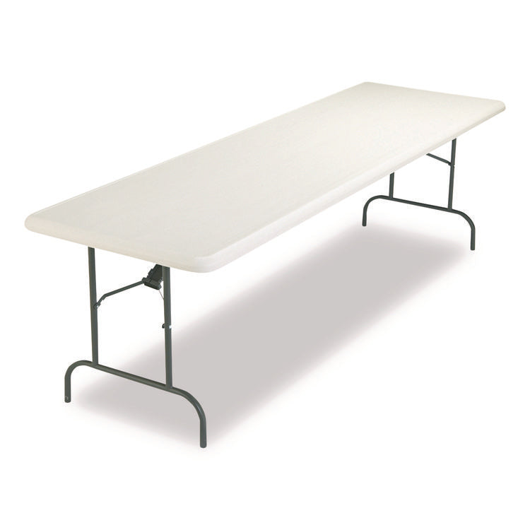 IndestrucTable Industrial Folding Table, Rectangular, 96" x 30" x 29", Platinum