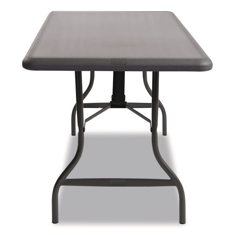 IndestrucTable Industrial Folding Table, Rectangular, 96" x 30" x 29", Charcoal