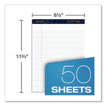 Gold Fibre Writing Pads, Narrow Rule, 50 White 8.5 X 11.75 Sheets, Dozen