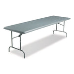 IndestrucTable Industrial Folding Table, Rectangular, 96" x 30" x 29", Charcoal