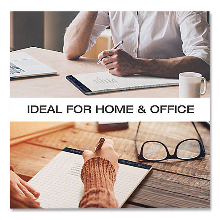 Gold Fibre Writing Pads, Narrow Rule, 50 White 8.5 X 11.75 Sheets, Dozen