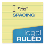 Perforated Writing Pads, Wide/legal Rule, 50 Canary-Yellow 8.5 X 11.75 Sheets, Dozen