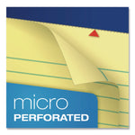 Perforated Writing Pads, Wide/legal Rule, 50 Canary-Yellow 8.5 X 11.75 Sheets, Dozen