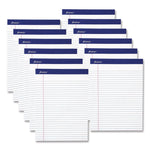 Perforated Writing Pads, Wide/legal Rule, 50 White 8.5 X 11.75 Sheets, Dozen