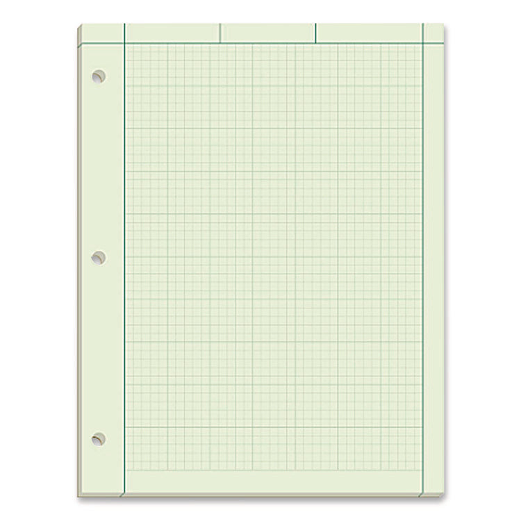 Evidence Engineer's Computation Pad, Cross-Section Quadrille Rule (5 Sq/in, 1 Sq/in), 100 Green-Tint 8.5 X 11 Sheets