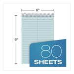 Steno Pads, Gregg Rule, Blue Cover, 80 Green-Tint 6 X 9 Sheets