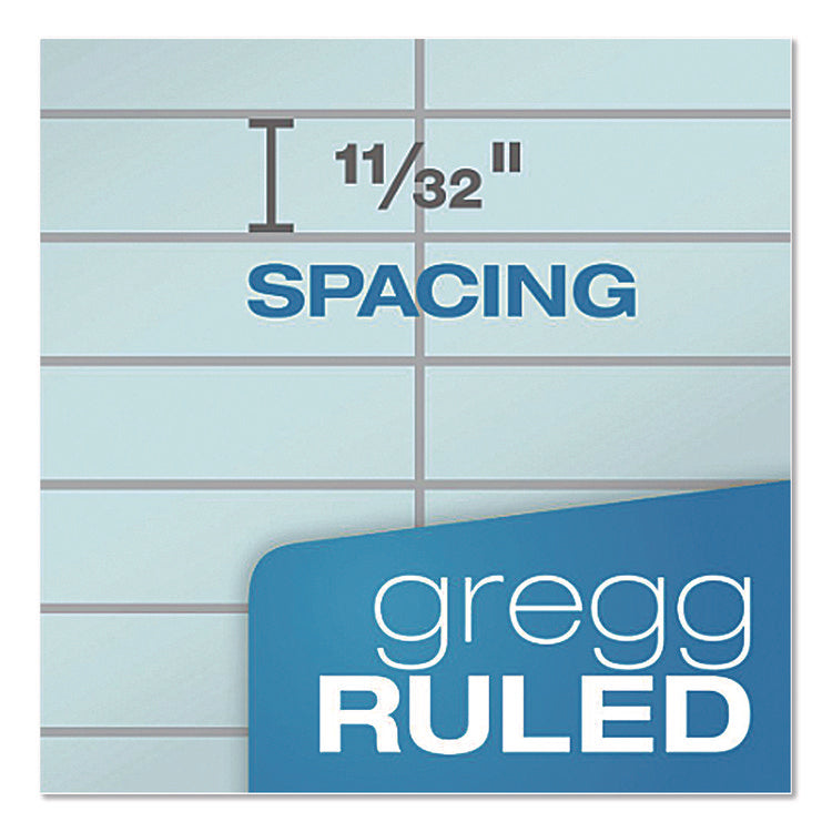 Steno Pads, Gregg Rule, Blue Cover, 80 Green-Tint 6 X 9 Sheets