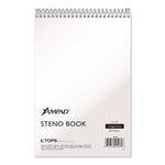 Steno Pads, Gregg Rule, White Cover, 60 Green-Tint 6 X 9 Sheets