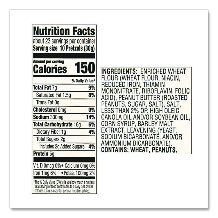 Peanut Butter Filled Pretzel Nuggets, 44 Oz Canister