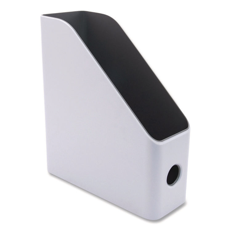 Fusion Magazine File, 4.25 X 9.5 X 12, White/gray