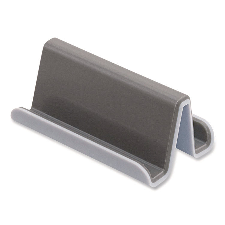 Fusion Double-Sided Business Card Holder, Holds 2.25 X 4 Cards, Polypropylene, Gray/white