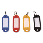 Key Tags Label Window, 0.88 X 0.19 X 2, Assorted, 20/pack