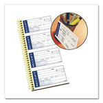 Write 'n Stick Receipt Book, Two-Part Carbonless, 4.75 x 2.75, 4 Forms/Sheet, 200 Forms Total