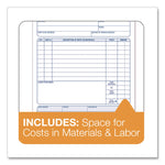 Multipart Job Work Order Pad, Three-Part Carbonless, 5.56 x 7.94, 33 Forms Total