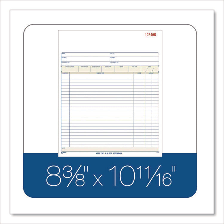Multipart Sales Order Pad, Three-Part Carbonless, 8.34 x 10.19, 50 Forms Total