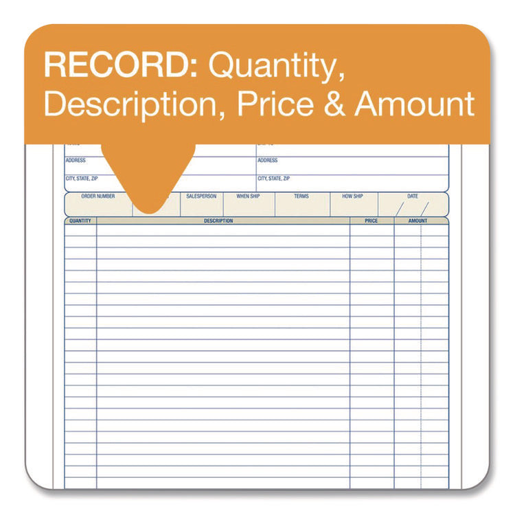 Multipart Sales Order Pad, Three-Part Carbonless, 8.34 x 10.19, 50 Forms Total