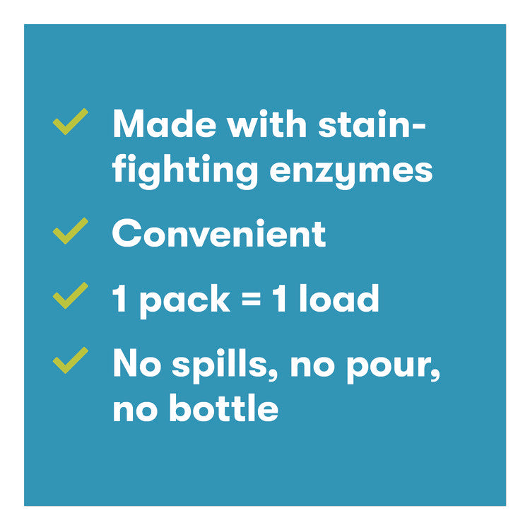 Laundry Detergent Packs, Free and Clear, 40/Pack