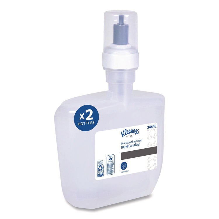 Super Moisturizing Foam Hand Sanitizer, 1,200 mL Cassette, Unscented, 2/Carton