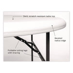 IndestrucTable Classic Folding Table, Round, 60" x 29", Platinum