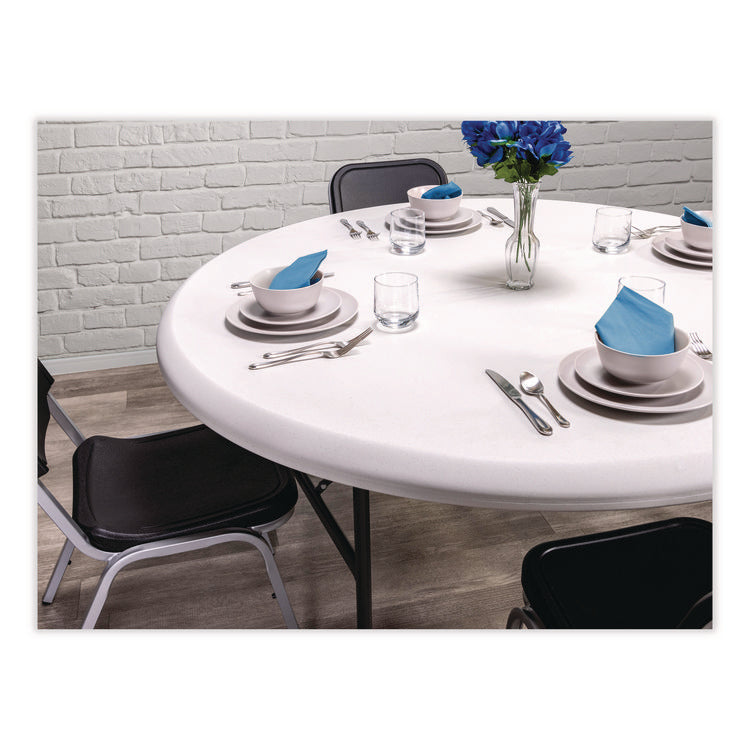 IndestrucTable Classic Folding Table, Round, 60" x 29", Platinum