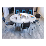 IndestrucTable Classic Folding Table, Round, 60" x 29", Platinum