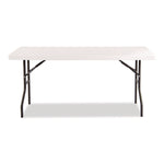 IndestrucTable Classic Folding Table, Rectangular, 60" x 18" x 29", Platinum