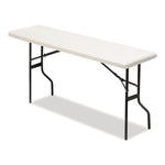 IndestrucTable Classic Folding Table, Rectangular, 60" x 18" x 29", Platinum