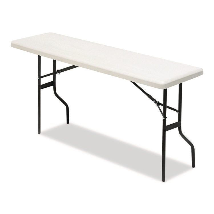 IndestrucTable Classic Folding Table, Rectangular, 60" x 18" x 29", Platinum