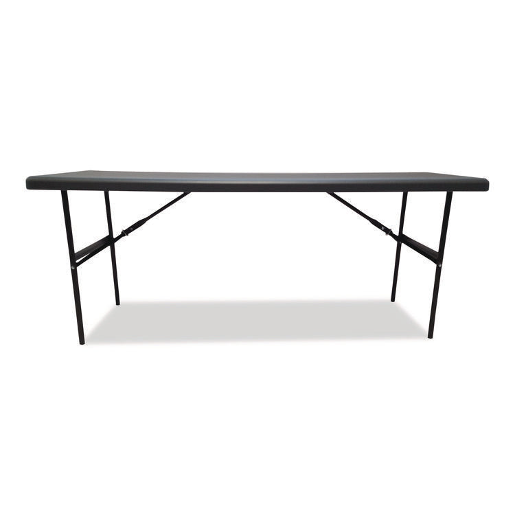 IndestrucTable Classic Folding Table, Rectangular, 72" x 24" x 29", Charcoal