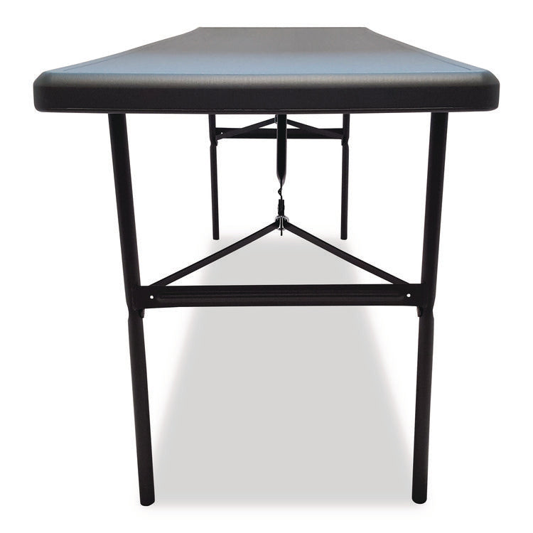 IndestrucTable Classic Folding Table, Rectangular, 72" x 24" x 29", Charcoal