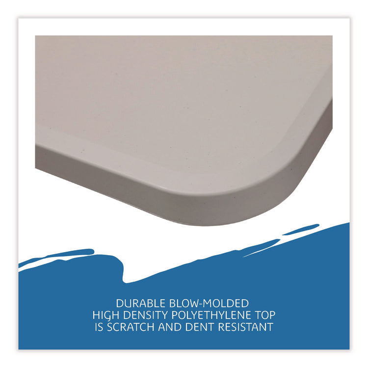 IndestrucTable Classic Bi-Folding Table, Rectangular, 60" x 30" x 29", Platinum