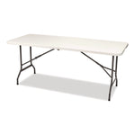 IndestrucTable Classic Bi-Folding Table, Rectangular, 60" x 30" x 29", Platinum
