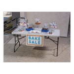 IndestrucTable Classic Bi-Folding Table, Rectangular, 60" x 30" x 29", Platinum